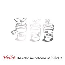 인테리어 아기방 어린이 DIY 가정 재미 있은 차 Coffe Mike 벽 아트 데칼 하우스 장식 부엌 스티커 방 전사 술, [02] L 43cm X 78cm, [09] 은