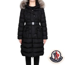 [몽클레어] [명품] 블랙 클로에 폭스퍼 구스 롱 다운 자켓 KHLOE 1C51B02 68