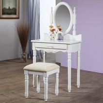 루시아 원목 화장대 세트화장대+거울+의자