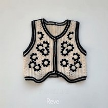 레브 플라워니트조끼