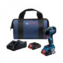 BOSCH 보쉬 GDX18V-1800CB25 18V EC 브러시리스 연결 프릭 1/4인치 1/2인치. 2 CORE18V 4.0Ah 콤팩트 배터리가 장착된 비트/소켓 임팩트 전동 드