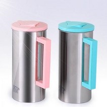 소포라 다용도 원터치 개폐 2만원대 선물 핑크+민트 스테인레스 물병 1600ml 2종세트 간편세척 E-264902, 1600ml 2종, PINK+MINT