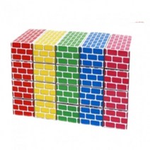 유아 종이 벽돌블록(대) 오색(20P) 어린이블럭 논리적
