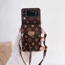 희망 카드 포켓 수납 플립4 플립3 명품 플립 폰 레트로 z플립4 지플립4 스트랩 핸드폰 케이스