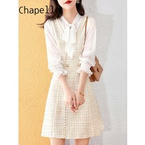 La Chapelle 봄 호화 작은 향기 드레스 여성 2022 년 봄 올해 신작 틈새 디자인 초봄 치마 그림 색상 S