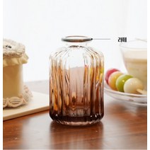 줄무니원형 140ml 3color 디퓨저용기, 투명, 1개