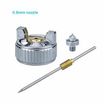 전동 공구 H-2000 HVLP 스프레이 건 모델링 용 미니 에어 브러시 0.8/1.0MM 노즐 자동차 그림 도구, 0.8mm single nozzle