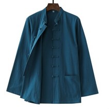 재킷 가을 뉴 망 코튼 린넨 번체 긴 소매 탑 태극권 유니폼