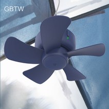 캠핑용 리모컨 타프팬 천장형 선풍기 실링팬 소형, USB 소형 천장 선풍기 딥블루