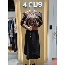 [4CUS]포커스 (FW1J7Sk0244) 스웨이드 언발 롱 버튼 스커트