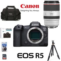 캐논 풀프레임 미러리스 EOS R5+RF 70-200mm F2.8L IS USM+SD128GB+정품가방+삼각대+크리닝킷+보호필름 풀패키지, SD512GB 렌즈 악세서리 풀패키지