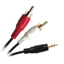 3.5파이 2 RCA 스테레오 스피커 앰프 PC 연결선 1.5M