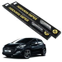 [∂LL7] VIP I30 09년3월 에어로뷰 와이퍼 600mm+450mm 창문 로뷰 차량 차량용 자동차 자동차용 유리 고급 닦이_h§eEA, 무◇옵션