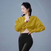 스웨터 하이 웨이스트 요가복 상의 트레이닝복 필라테스복 운동복 여성 기능성 홈트 헬스복