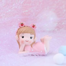 귀여운 홈 데스크탑 장식 컵케이크 토퍼 생일 파티 케이크 미니어처 용품 선물, [03] girl