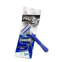 도루코 페이스4 4중날 휴대용면도기 면도기, 5개입, 1개