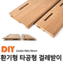 동진목재 환기형 타공형 걸래받이 2440x180x18mm, 화이트펄