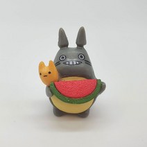 테라리움 만들기 재료 회색 고양이 미니어처 캐릭터 동물피규어, m011_수박 회색고양이 1P