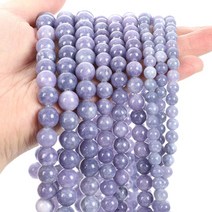 멍석 보라색 천연 석재 비즈 자수정 마노 전기석 옥 쥬얼리 제작 용 스페이서 DIY 팔찌 공예 액세서리, [01] 4mm- about 90pcs, [03] Lavender