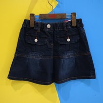 인디고뱅크키즈 발랄한 주름청치마~! 2023 새로운 출발 [고스판+빠른배송] 여아 주니어 공용 데님 카고 플리츠 스커트 IKWH21801