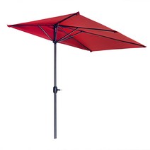 직사각형 파라솔 옥상 좁은 공간 카페 업소용 차양막, T 베이스 - 브라운 250x120cm