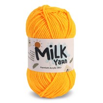 [니뜨] 밀크얀 뜨개실(50g), 38_옐로우, 1개