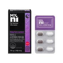 식약처 기능성 인정 원료 건강하고 편안한 숙면 수면 건강 밸런스 효율 마이니 수면케어 락티움 700mg x 24정(12일 분), 2개