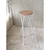 접이식 바체어 70 cm 편의점 카페 홈바 의자 모던 바 스툴 손님용 심플 디자인 바스툴, 화이트+우드 (70CM)
