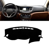 Hyundai Tucson TL 2015 2016 2017 2018 2019 2020 자동차 대시 보드 커버 라이트 패드 피하기 계기판 매트 카펫 액세서리, 보여진 바와 같이, LHD2015-2018블랙, 현대