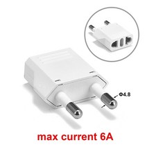 EU 플러그 어댑터 To 유럽 변환기 여행 호주 미국 CN 소켓, 04 type A white 6A_02 3pcs