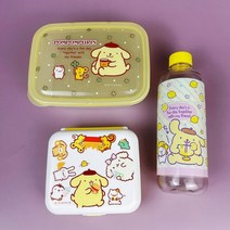 폼폼푸린도시락통 어린이도시락통 캐릭터도시락통 어린이도시락, 폼폼푸린 햄버거박스 + 670ml 도시락