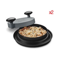 1+1 닭가슴살 고기 채썰기 찢기 야채 슬라이서, 블랙*2