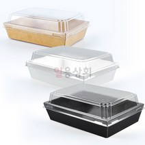 [ILYONG] 종이용기 DRP 13호 직사각 800개 샌드위치용기 종이트레이 색상선택, 크라프트, 용기 단품
