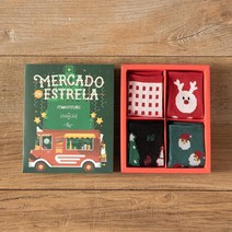 구스터프 크리스마스 양말 선물 세트 남녀공용 4켤레