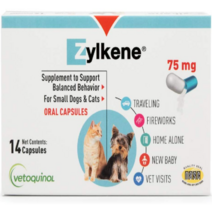 베토퀴놀 질켄 강아지 진정제 고양이 스트레스 완화제 75mg 14캡슐, 1개