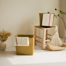 엔틱and데코 라탄 책 잡지 빨래 바게트 바구니, 1개, M(미디움)