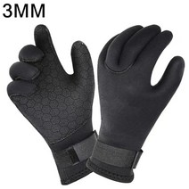 다이빙장갑 잠수 스노쿨링 수영장갑 다이버 스쿠버 서핑 네오프랜, 3MM 블랙