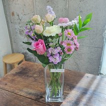 꽃테이블장식 화병꽃꽂이 L풍성한사이즈 1회체험꽃 생화정기배송 꽃구독, 5회 꽃정기