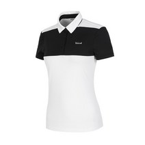 볼빅 여성용 골프 UV차단 소매 배색 카라 반팔 티셔츠 VLTSLD93