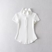 여성용 승마 티셔츠 반팔 피트니스 셔츠 상의 의류 장비 여름, [01] S 42-49kg, [11] as pictures, 1개