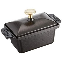 스타우브 애나멜 주물냄비 사각냄비 2가지 사이즈 캠핑 튀김 냄비, 15cm x 11cm
