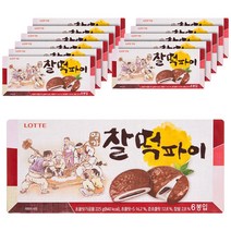 롯데제과 명가 찰떡 파이, 225g, 12팩