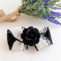 카멜리아 래핑보우 화이트 리본핀