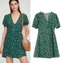 미니 플라워 랩 원피스 보라카이 괌 허니문룩 바캉스룩