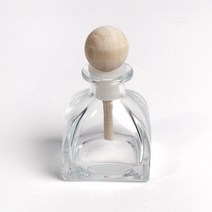 새로핸즈 디퓨저용기 유리병 사각스퀘어 50ml 우드볼 세트, 단품