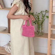 비비드윤 사각 미니 네트백 그물가방 6color