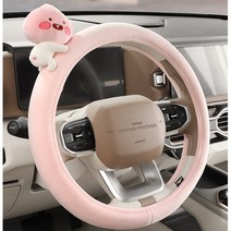 캣타운 KF-150 카카오프렌즈 자동차 핸들커버 벨벳 논슬립 밀착력 차꾸미기 차량인테리어용품 커버 여성용차량용품 내차선물 라이언 무지 어피치 튜브