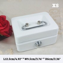 쥬얼리 가정용 미니 금고 금속 현금 휴대용 금전 등록기 서랍 귀여운 돼지 저금통 보석, xs 화이트