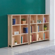 [천삼백케이] [로쏘] 모던클래식 원목 책장 세트, 워시오크