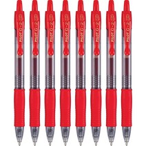 Pilot G2 프리미엄 젤 롤러 펜 볼드 포인트 1mm 8개 팩 블루, Red